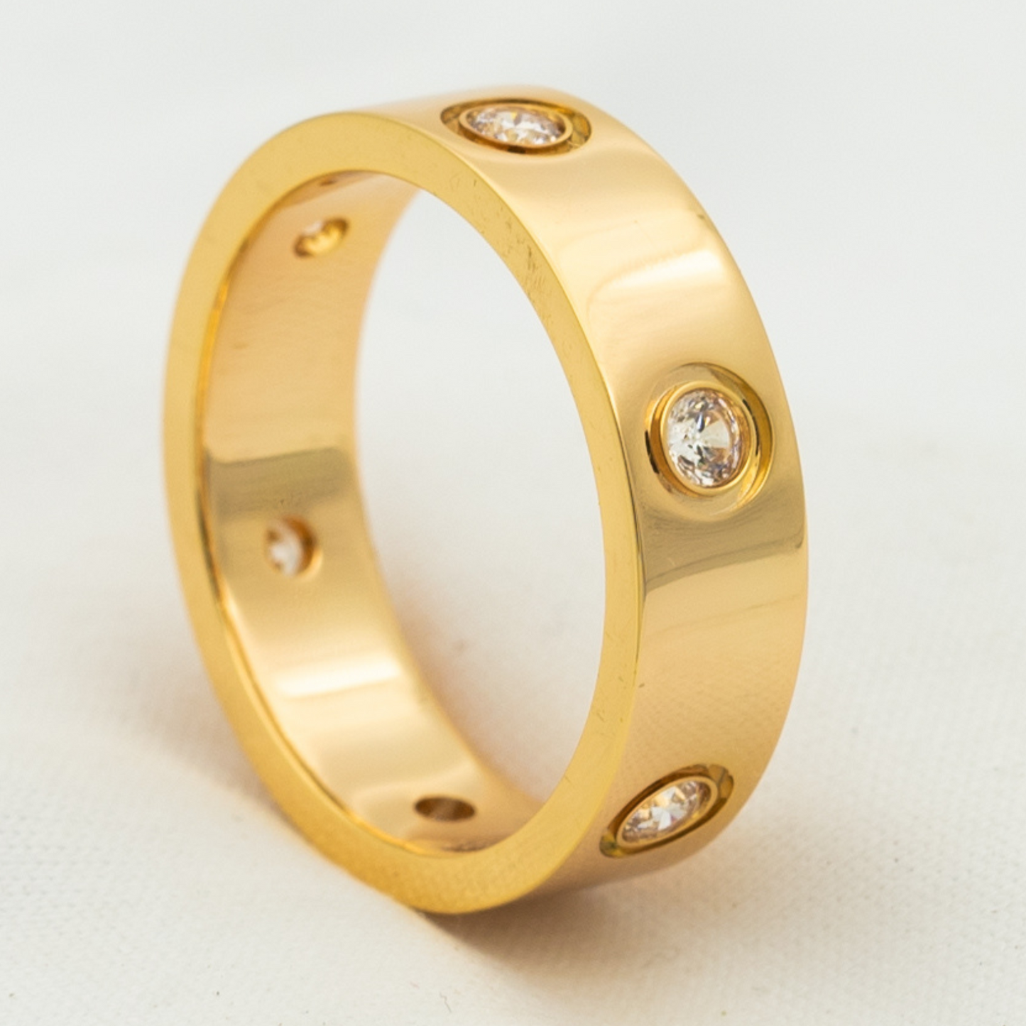 [Opulent Aurora]LOVE RING 5.5MM 6 DIAMONDS PINK GOLD