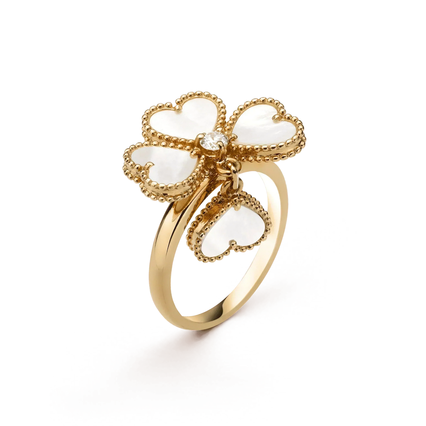 [Opulent Aurora]SWEET CLOVER WHITE MOP RING