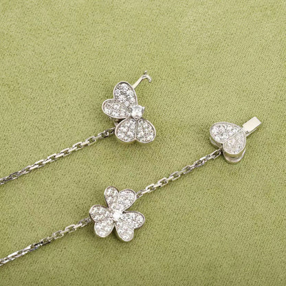 [Opulent Aurora]FRIVOLE SILVER 9 FLOWERS NECKLACE