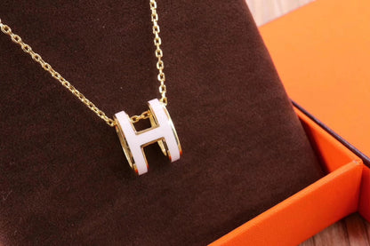 [Opulent Aurora]HM CLIC YELLOW ENAMEL GOLD NECKLACE