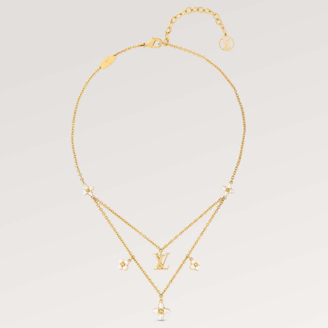 [Opulent Aurora]FLOWERGRAM GOLD MOP DOUBLE ROW NECKLACE