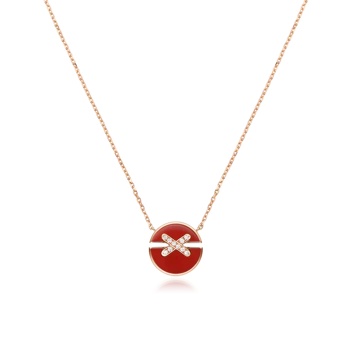 [Opulent Aurora]JEUX DE ROSE GOLD DIAMOND NECKLACE