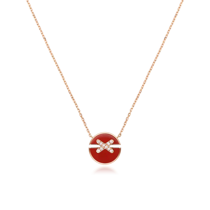 [Opulent Aurora]JEUX DE ROSE GOLD DIAMOND NECKLACE