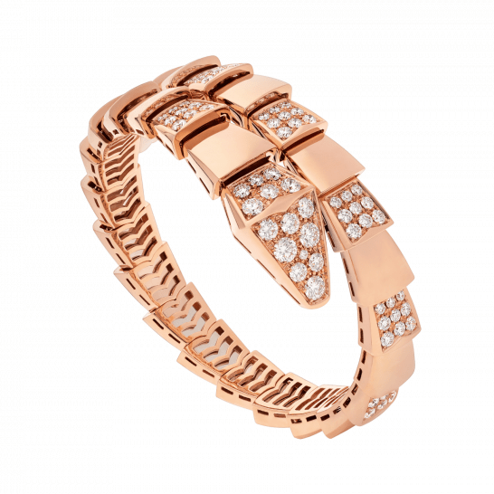 [Opulent Aurora]SERPENTI WIDE BRACELET PINK GOLD DIAMOND