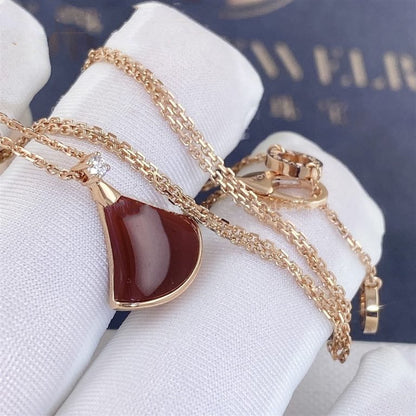 [Opulent Aurora]DREAM NECKLACE CARNELIAN 1 DIAMOND