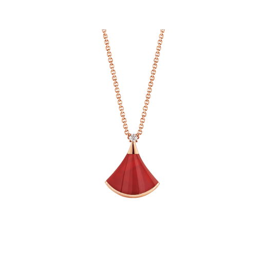 [Opulent Aurora]DREAM NECKLACE CARNELIAN 1 DIAMOND