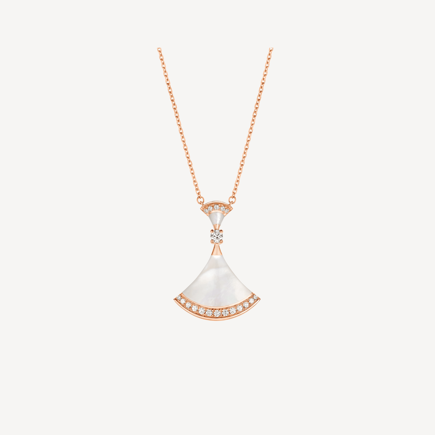 [Opulent Aurora]DREAM NECKLACE MOP PINK GOLD DIAMOND