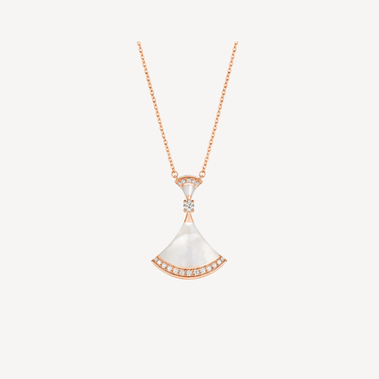 [Opulent Aurora]DREAM NECKLACE MOP PINK GOLD DIAMOND