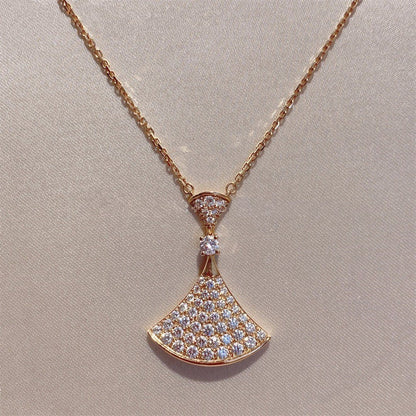 [Opulent Aurora]DREAM NECKLACE PINK GOLD FULL DIAMOND