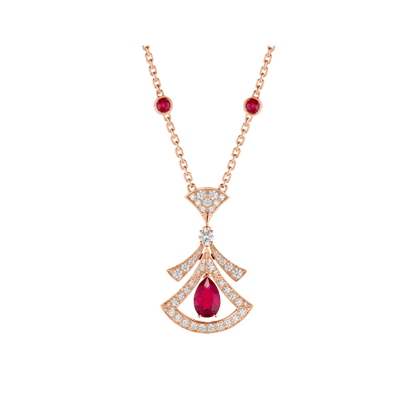 [Opulent Aurora]DREAM NECKLACE CARNELIAN DIAMOND PINK GOLD