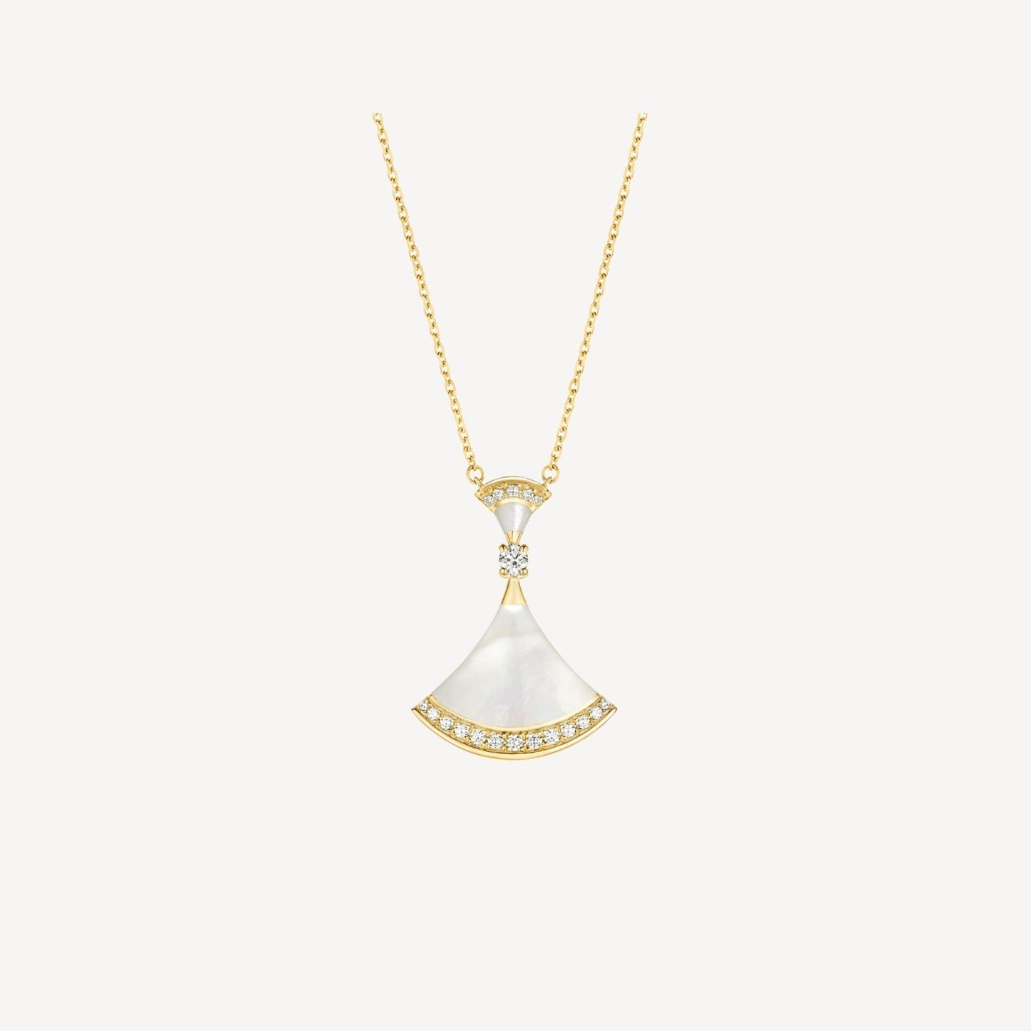 [Opulent Aurora]DREAM NECKLACE MOP GOLD DIAMOND