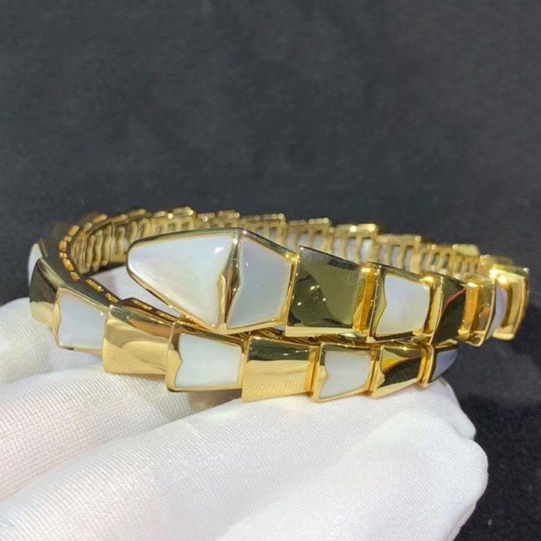 [Opulent Aurora]SERPENTI BRACELET MOP GOLD