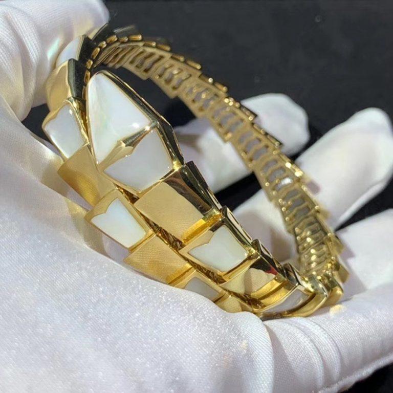 [Opulent Aurora]SERPENTI BRACELET MOP GOLD