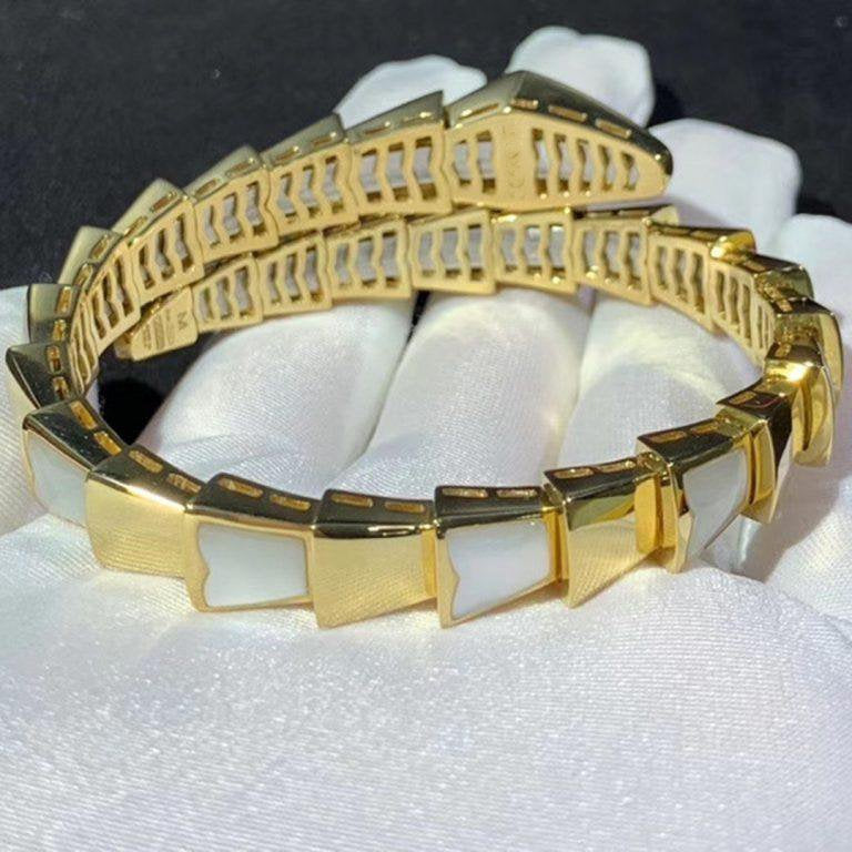 [Opulent Aurora]SERPENTI BRACELET MOP GOLD