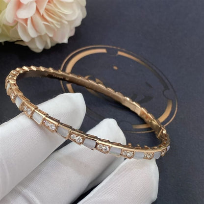 [Opulent Aurora]SERPENTI BRACELET PINK GOLD MOP DIAMOND