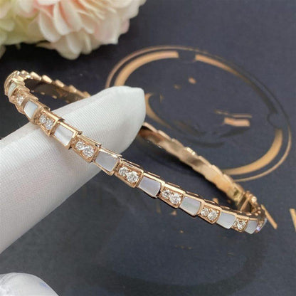 [Opulent Aurora]SERPENTI BRACELET PINK GOLD MOP DIAMOND