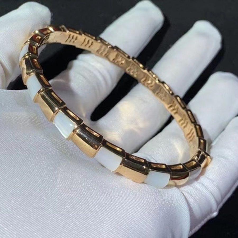 [Opulent Aurora]SERPENTI BRACELET PINK GOLD MOP