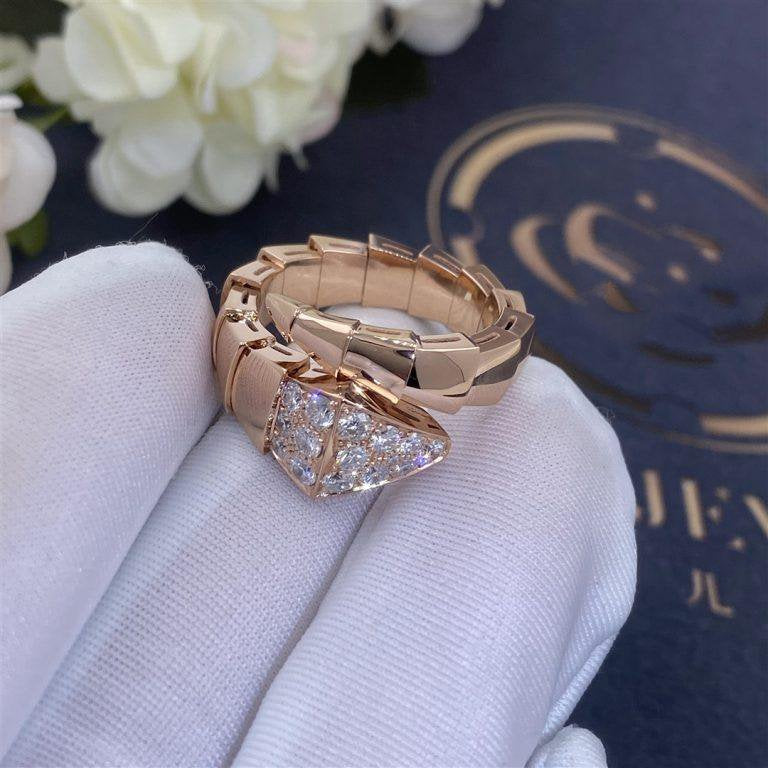 [Opulent Aurora]SERPENTI RING PINK GOLD DIAMOND