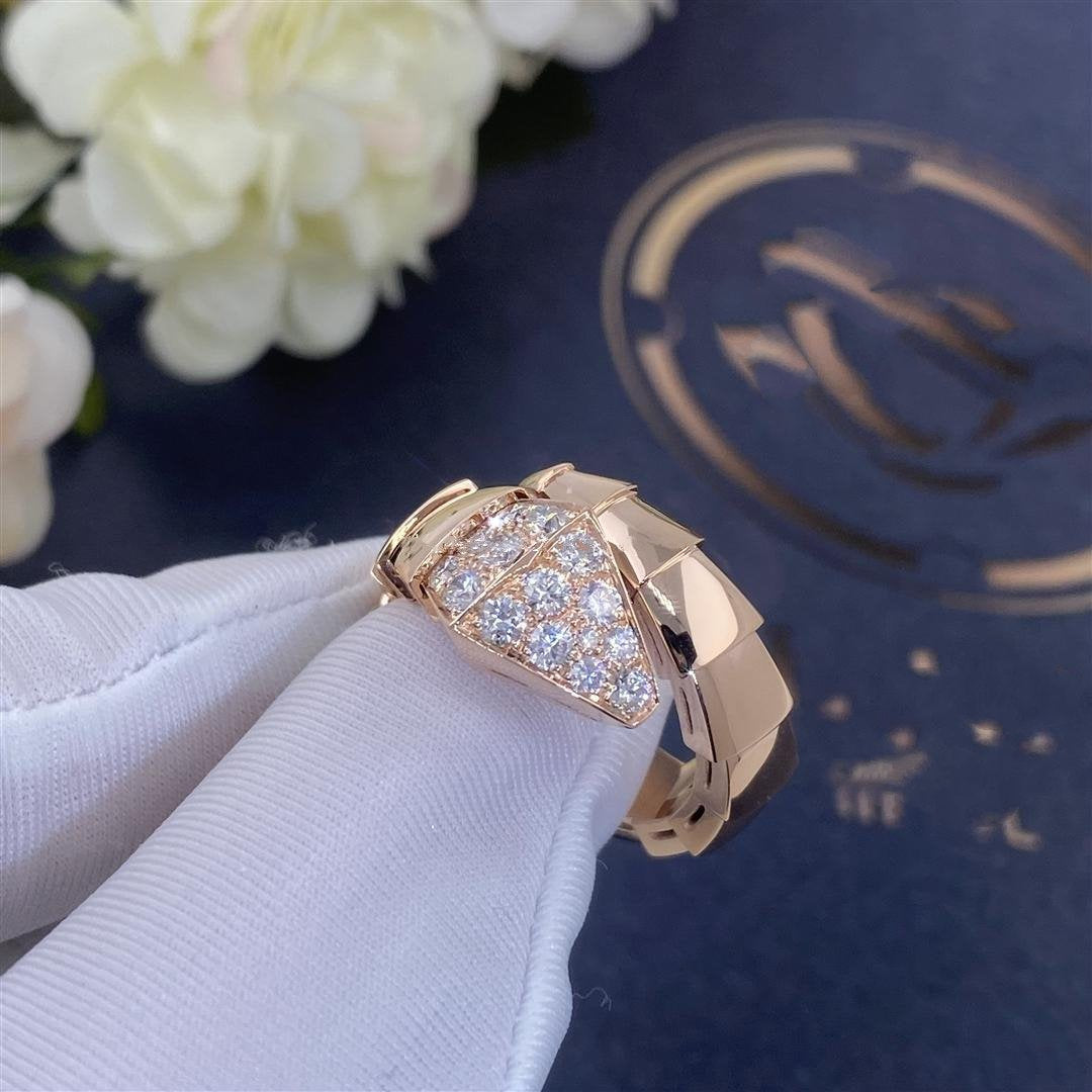 [Opulent Aurora]SERPENTI RING PINK GOLD DIAMOND