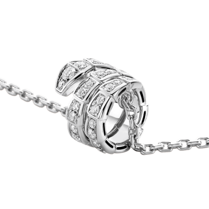 [Opulent Aurora]SERPENTI  NECKLACE DOUBLE RING DIAMOND