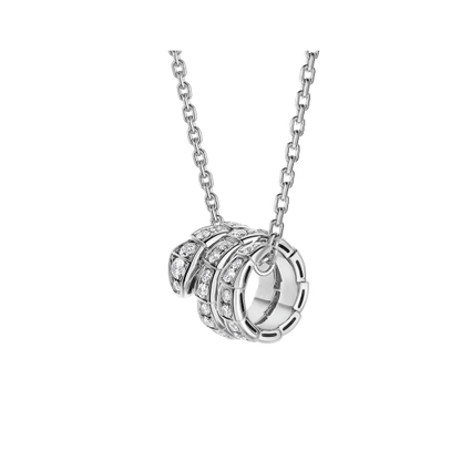 [Opulent Aurora]SERPENTI  NECKLACE DOUBLE RING DIAMOND