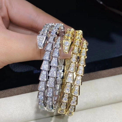 [Opulent Aurora]SERPENTI BRACELET GOLD DIAMOND DOUBLE ROW