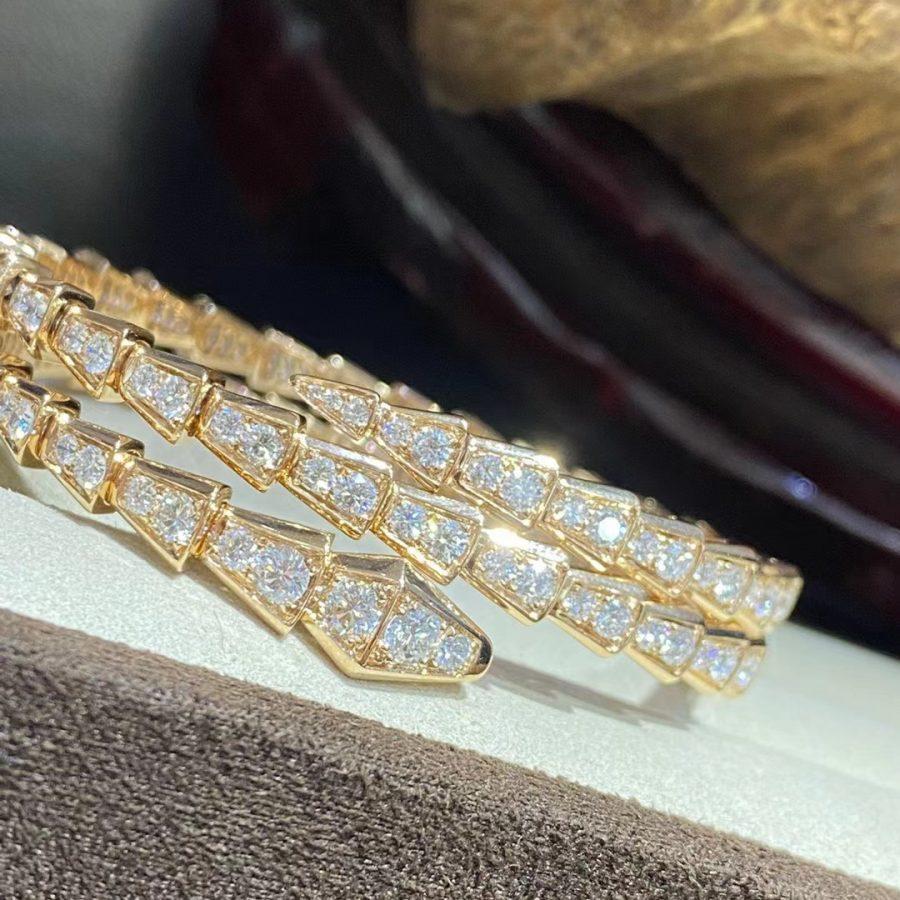 [Opulent Aurora]SERPENTI BRACELET GOLD DIAMOND DOUBLE ROW