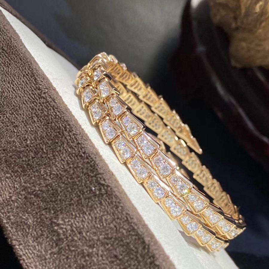 [Opulent Aurora]SERPENTI BRACELET GOLD DIAMOND DOUBLE ROW