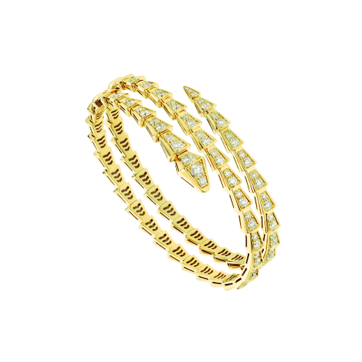 [Opulent Aurora]SERPENTI BRACELET GOLD DIAMOND DOUBLE ROW