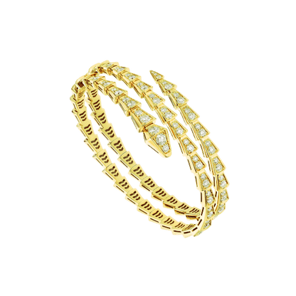 [Opulent Aurora]SERPENTI BRACELET GOLD DIAMOND DOUBLE ROW