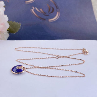 [Opulent Aurora]AMULETTE ROSE GOLD AGATE NECKLACE