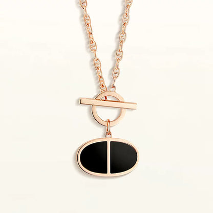 [Opulent Aurora]CHAINE VERSO BLACK CERAMIC NECKLACE