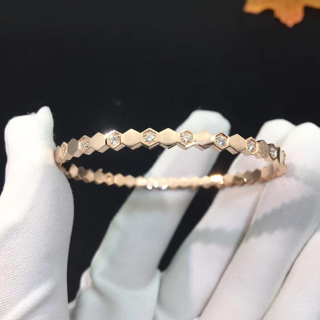 [Opulent Aurora]BEE LOVE PINK GOLD DIAMOND BRACELET