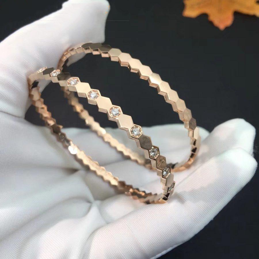 [Opulent Aurora]BEE LOVE PINK GOLD DIAMOND BRACELET