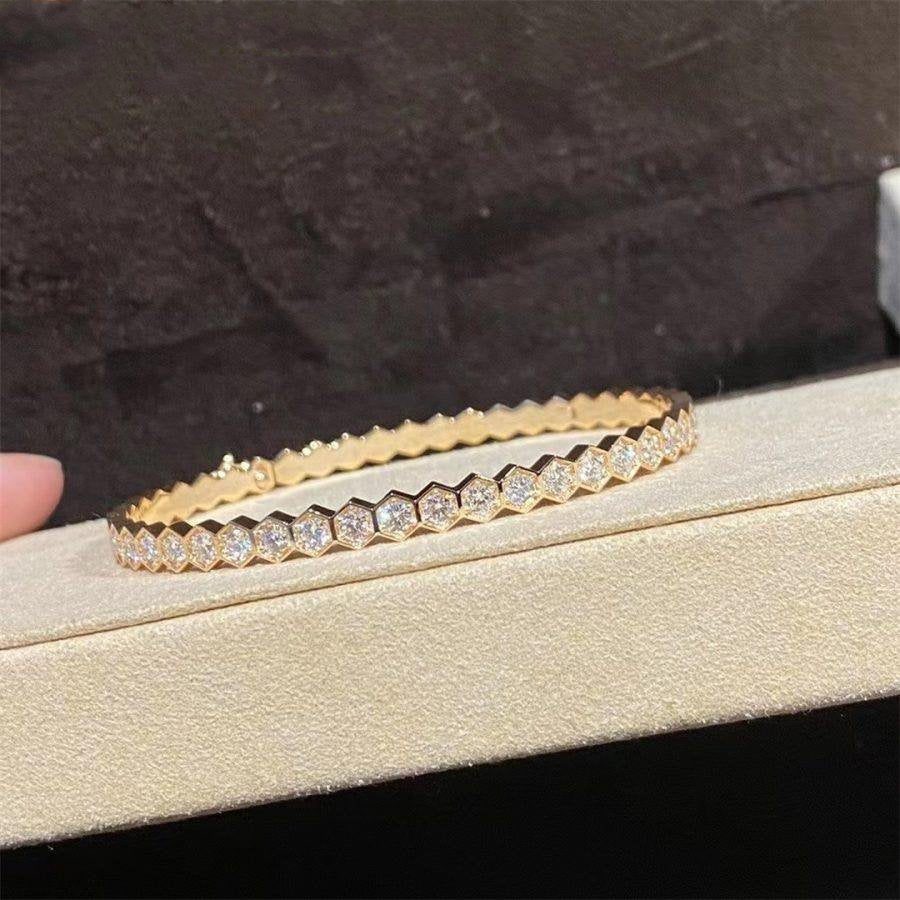 [Opulent Aurora]BEE LOVE GOLD BRACELET FULL DIAMOND