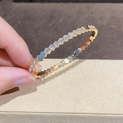 [Opulent Aurora]BEE LOVE GOLD BRACELET FULL DIAMOND