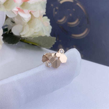 [Opulent Aurora]BEE LOVE PINK GOLD DIAMOND EARRINGS