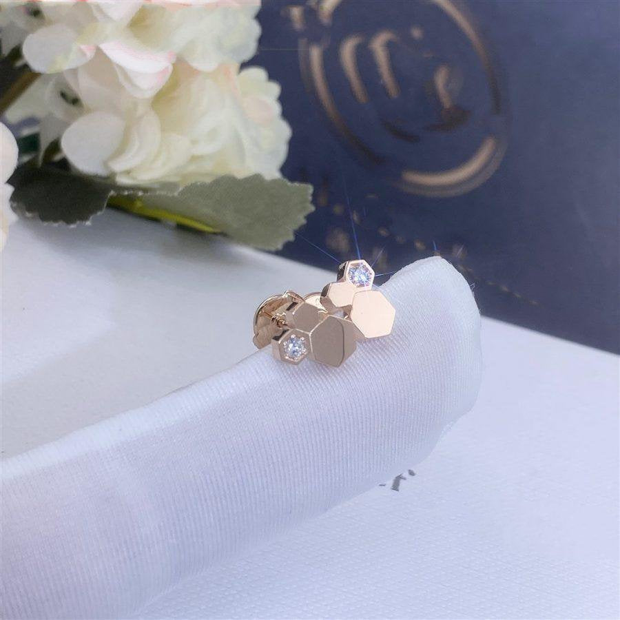 [Opulent Aurora]BEE LOVE PINK GOLD DIAMOND EARRINGS