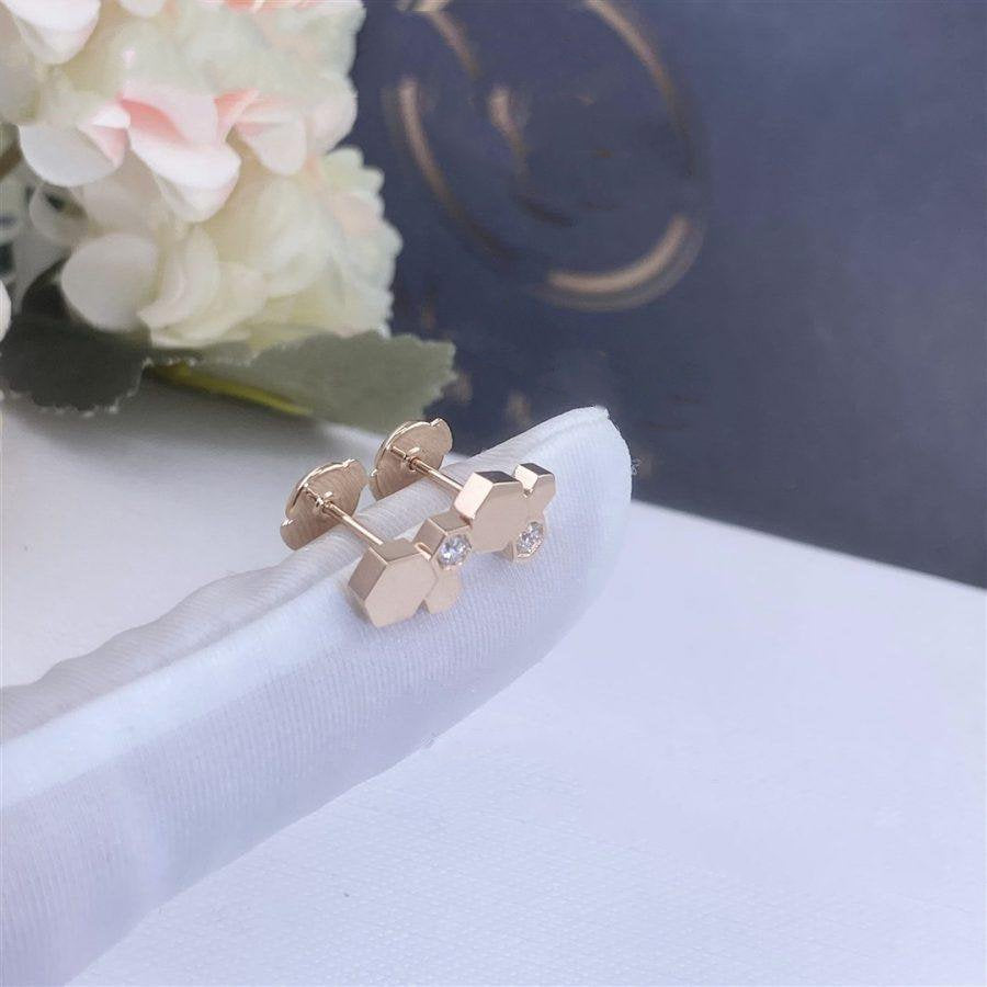 [Opulent Aurora]BEE LOVE PINK GOLD DIAMOND EARRINGS