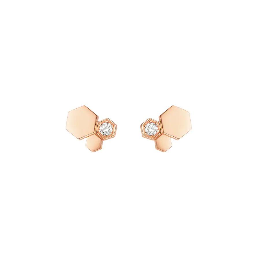 [Opulent Aurora]BEE LOVE PINK GOLD DIAMOND EARRINGS