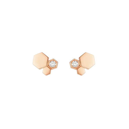 [Opulent Aurora]BEE LOVE PINK GOLD DIAMOND EARRINGS