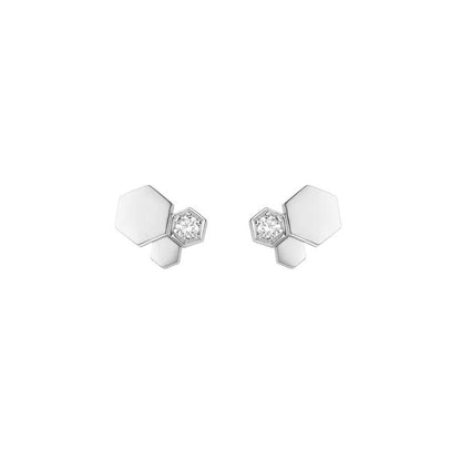 [Opulent Aurora]BEE LOVE SILVER DIAMOND EARRINGS