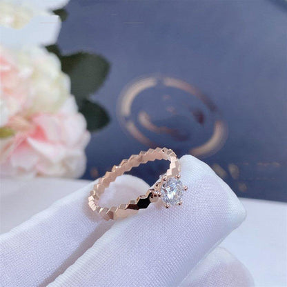 [Opulent Aurora]BEE LOVE RING PINK GOLD 1 DIAMOND