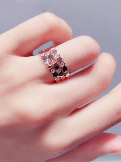 [Opulent Aurora]BEE LOVE RING PINK GOLD DIAMOND