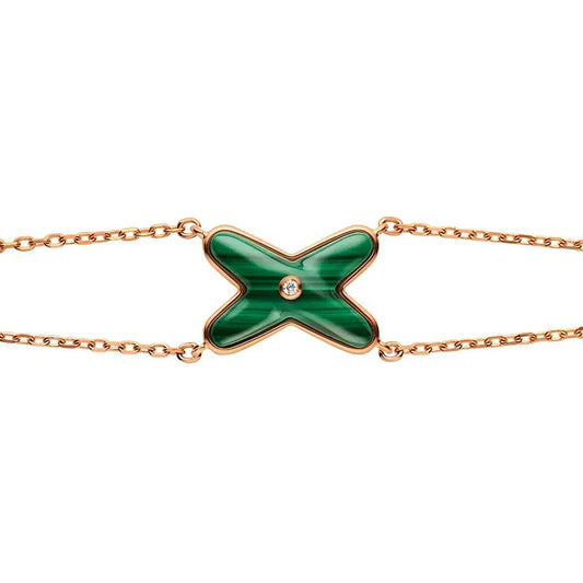 [Opulent Aurora]JEUX BRACELET MALACHITE PINK GOLD 1 DIAMOND