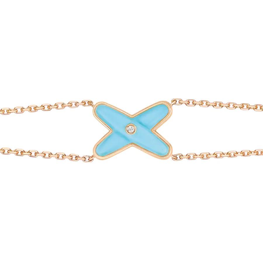 [Opulent Aurora]JEUX BRACELET TURQUOISE PINK GOLD 1 DIAMOND