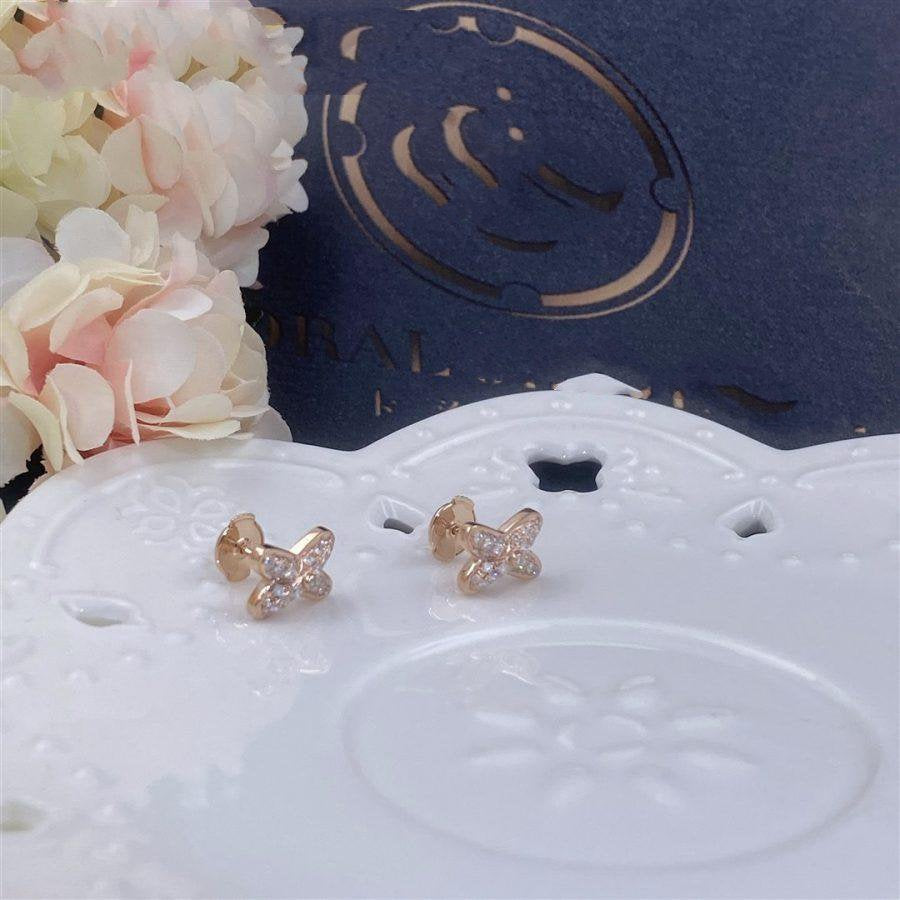 [Opulent Aurora]JEUX DE PINK GOLD DIAMOND EARRINGS