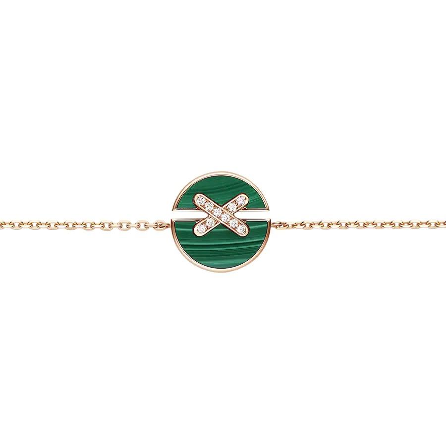 [Opulent Aurora]JEUX DE BRACELET MALACHITE PINK GOLD DIAMONDS