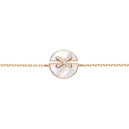 [Opulent Aurora]JEUX DE BRACELET MOP PINK GOLD DIAMONDS