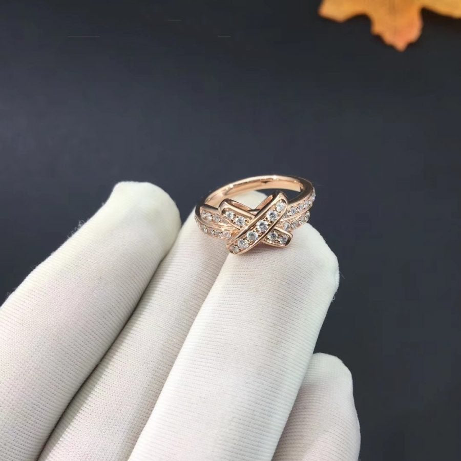 [Opulent Aurora]JEUX DE RING PINK GOLD DIAMOND